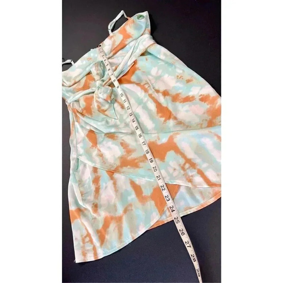 Simplee Womens Multicolor Tie Dye Sleeveless Waist Tie Mini Dress Medium NWT - Picture 4 of 10